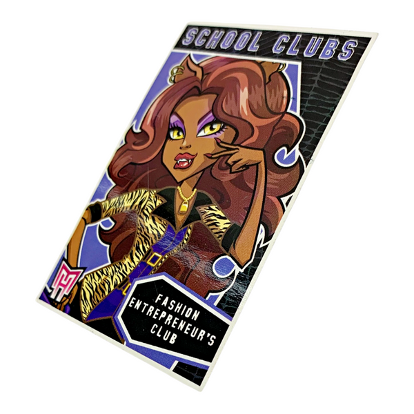 Monster High Clawdeen Fashion Pack Entrepreneur's Club Replacement Card