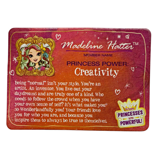 Ever After High Madeline Hatter Powerful Princess Doll Replacement Character Card