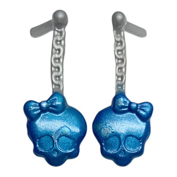 Monster High Frankie Stein Doll Replacement Signature Original Style Blue Skullette Earrings