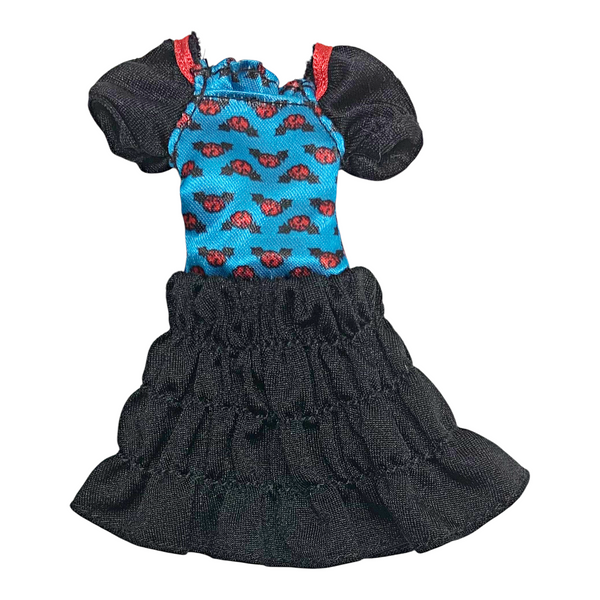 Monster High Ghoulia Yelps Freaky Fusion Doll Outfit Replacement Black & Blue Dress
