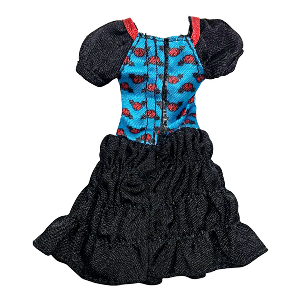 Monster High Ghoulia Yelps Freaky Fusion Doll Outfit Replacement Black & Blue Dress