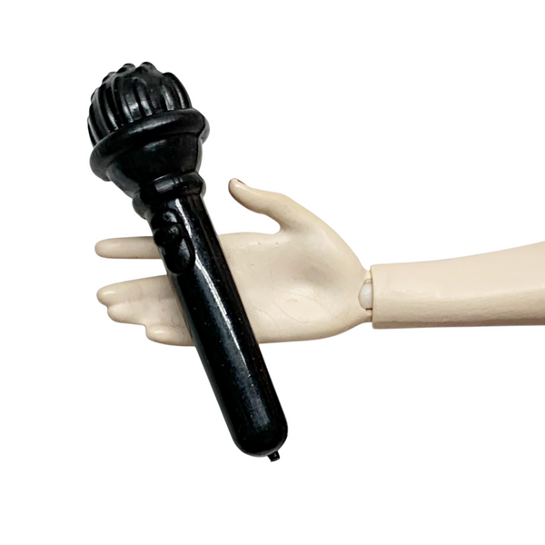 1:6 Doll Size Replacement Black Microphone Accessory Part