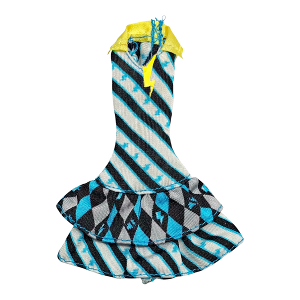 Monster High Frankie Stein Picture Day Outfit Replacement Doll Lightning Bolt Dress