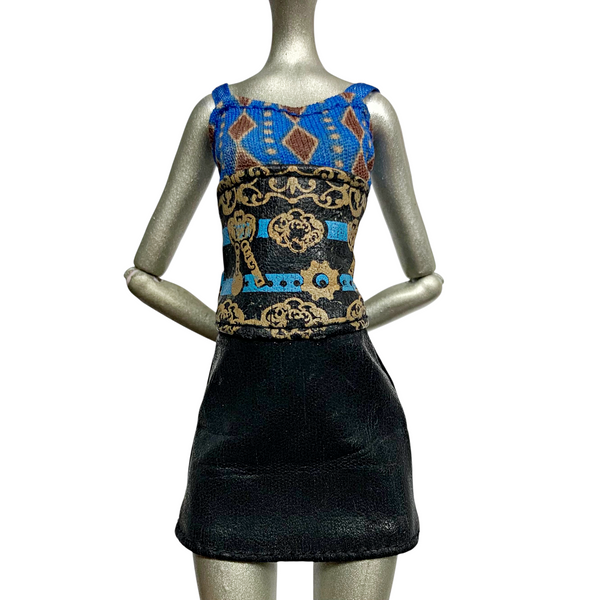 Monster High Robecca Steam Signature Doll Outfit Replacement Black & Blue Dress