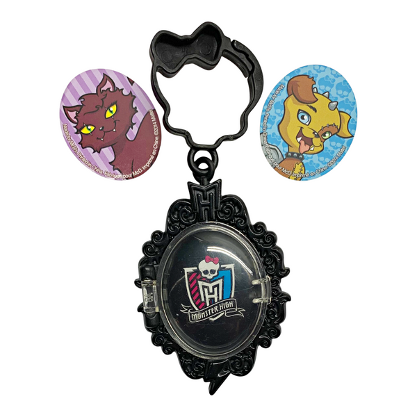 Monster High McDonald's Happy Meal Toy Ghoulfriend Locket Keychain Set