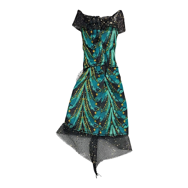 Monster High Cleo De Nile Frights Camera Action Doll Outfit Replacement Green & Black Dress