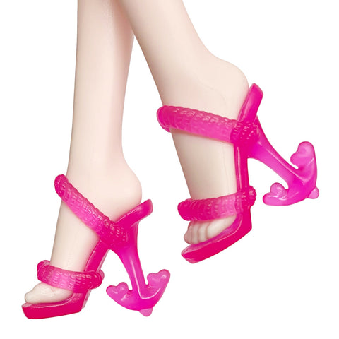 Monster High Draculaura Skull Shores Doll Replacement Pink Anchor Heel Shoes