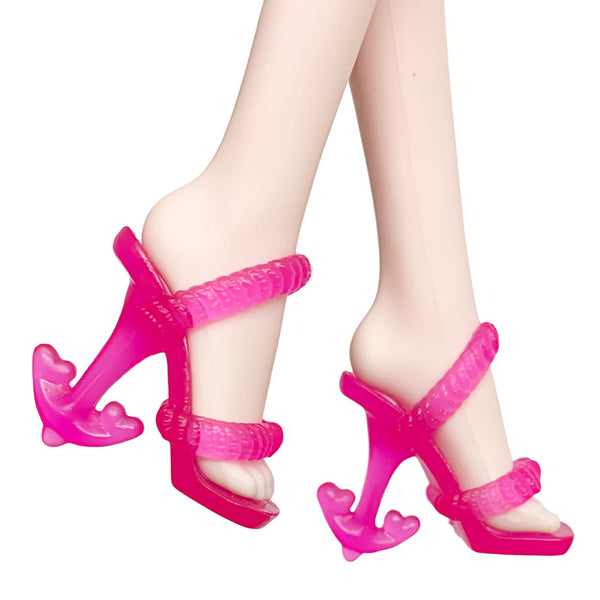 Monster High Draculaura Skull Shores Doll Replacement Pink Anchor Heel Shoes