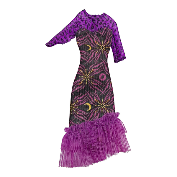 Monster High Clawdeen Wolf Frights, Camera, Action! Doll Outfit Replacement Purple Dress