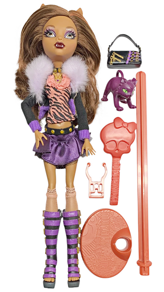 Monster High 1st Wave Original Clawdeen Wolf Doll With Outfit, Pet, Diary, & Stand Set