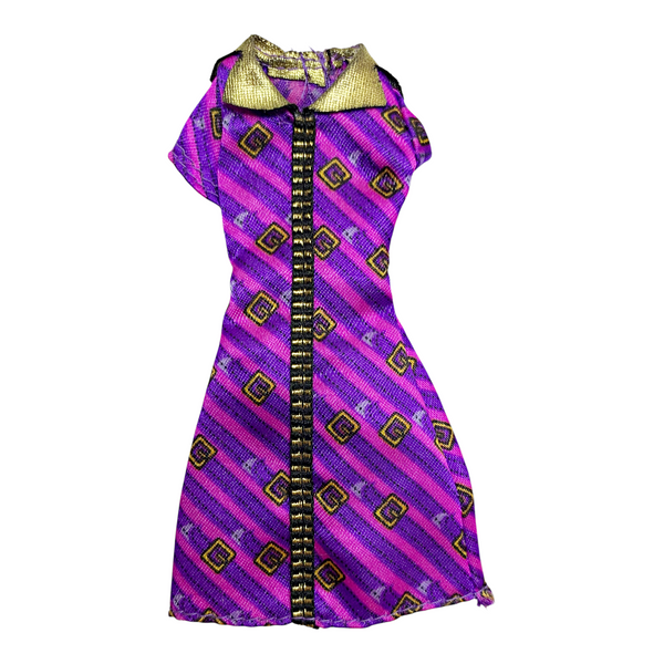 Monster High Clawdeen Wolf Coffin Bean Doll Outfit Replacement Purple Dress