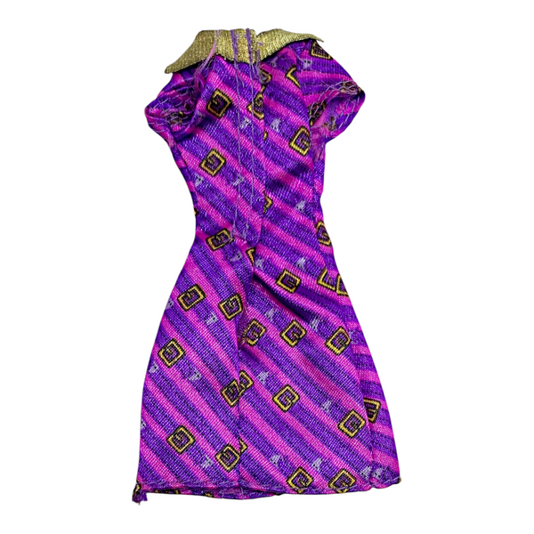 Monster High Clawdeen Wolf Coffin Bean Doll Outfit Replacement Purple Dress