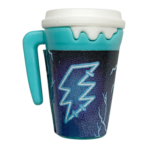 Monster High Frankie Stein & Deuce Coffee Break G3 Replacement Doll Size Blue Travel Mug Drink Cup