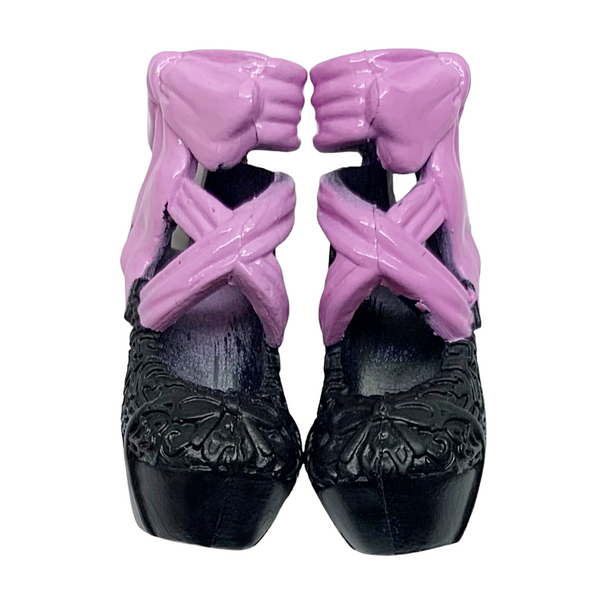 Ever After High 1st Chapter Original Duchess Swan Doll Replacement Black Ballet Slippers Shoes