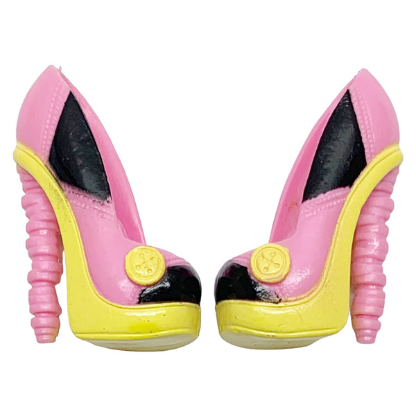 Monster High Forbitten Love Draculaura Doll Replacement Pink & Yellow Shoes