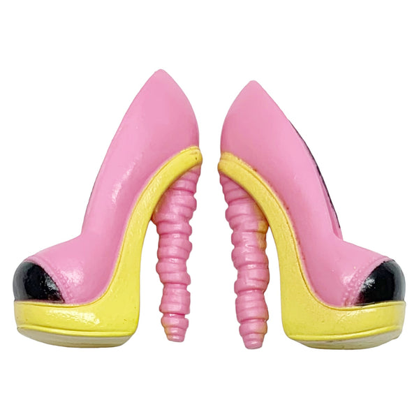 Monster High Forbitten Love Draculaura Doll Replacement Pink & Yellow Shoes