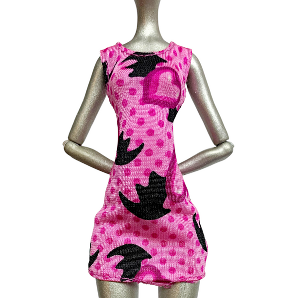 Monster High Draculaura Draculocker Doll Outfit Replacement Pink & Black Bat Dress