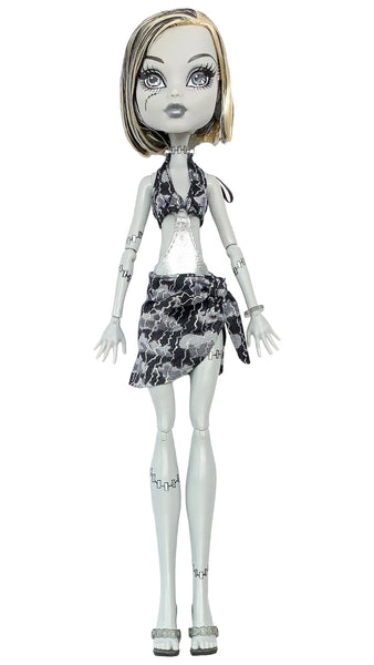 Monster High Skull Shores Black & White Variant Frankie Stein Doll With Outfit