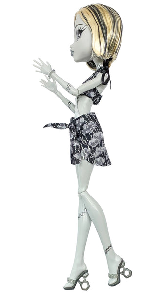 Monster High Skull Shores Black & White Variant Frankie Stein Doll With Outfit