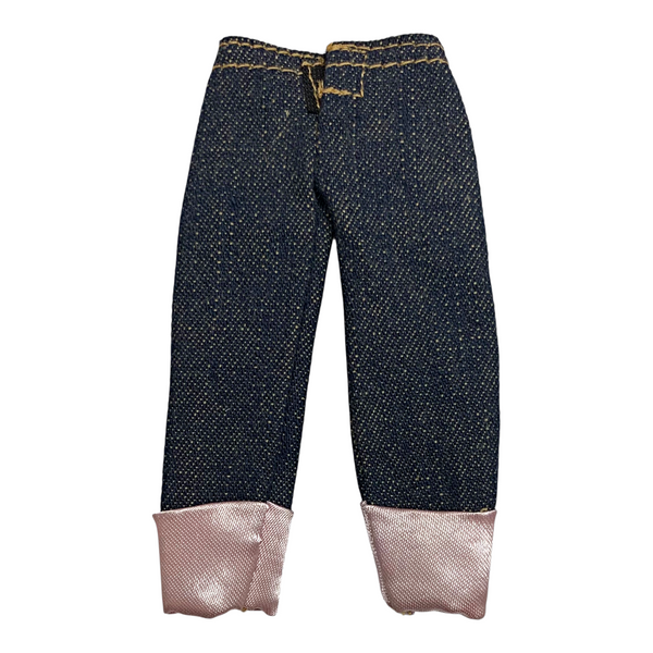 Bratz Jade Step Out! Doll Outfit Replacement Pink Satin Trim Capri Denim Pants