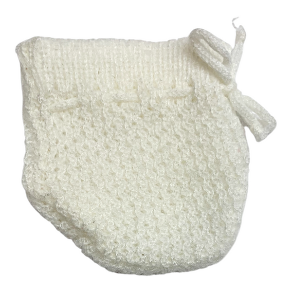 Vintage Cabbage Patch Kids Doll Replacement White Knit Bootie (#1974)