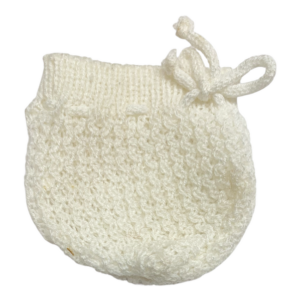 Vintage Cabbage Patch Kids Doll Replacement White Knit Bootie (#1973)