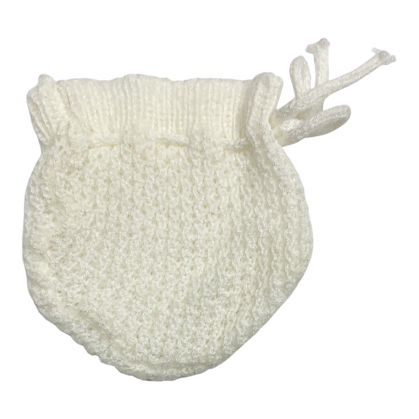 Vintage Cabbage Patch Kids Doll Replacement White Knit Bootie (#1968)