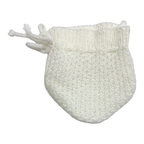 Vintage Cabbage Patch Kids Doll Replacement White Knit Bootie (#1968)