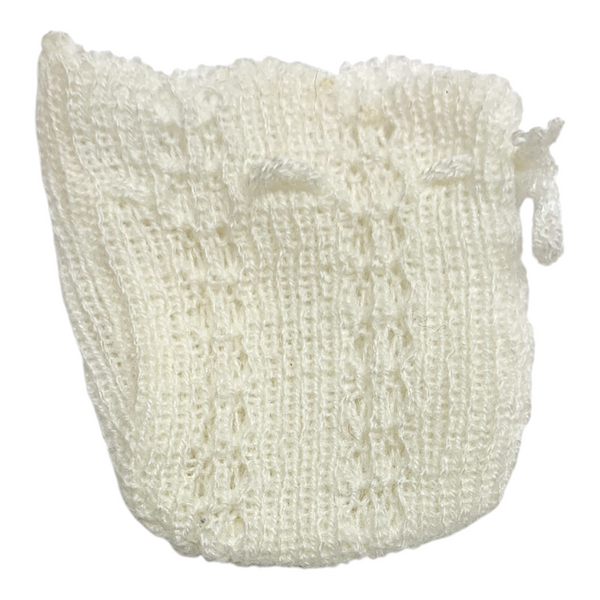 Vintage Cabbage Patch Kids Doll Replacement White Knit Bootie (#1965)