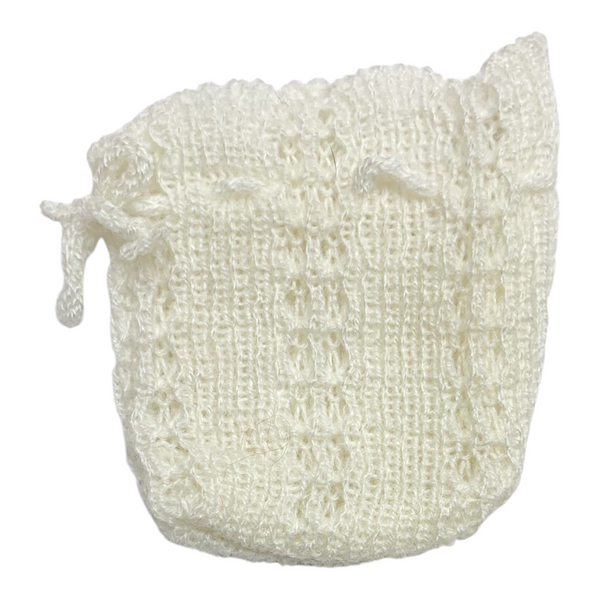 Vintage Cabbage Patch Kids Doll Replacement White Knit Bootie (#1965)