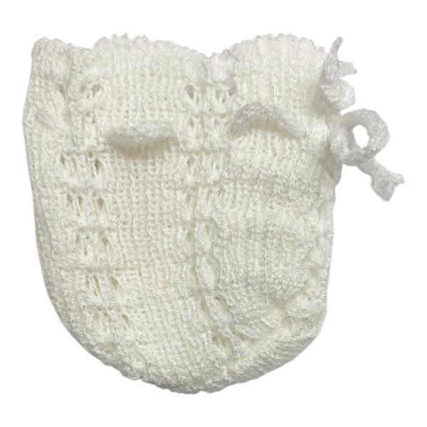 Vintage Cabbage Patch Kids Doll Replacement White Knit Bootie (#1963)