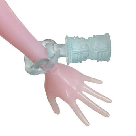 Pale Blue Hourglass Shaped Bracelet Accessory Compatible With Monster High Haunted Ed. Dolls