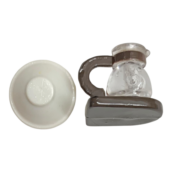 Calico Critters Sylvanian Families Doll Size Coffee Pot Part & Bowl Of Food