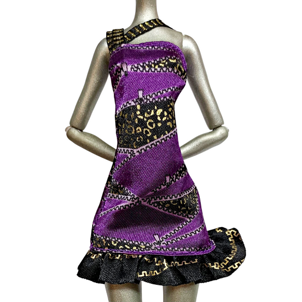 Monster High Clawdeen Wolf I Heart Fashion Doll Outfit Replacement Purple Dress