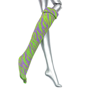 Monster High Sisters Clawdeen Wolf Doll Replacement Tall Green Stocking Sock