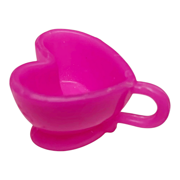 Monster High Draculaura Coffin Bed Replacement Doll Size Pink Heart Shaped Tea Cup