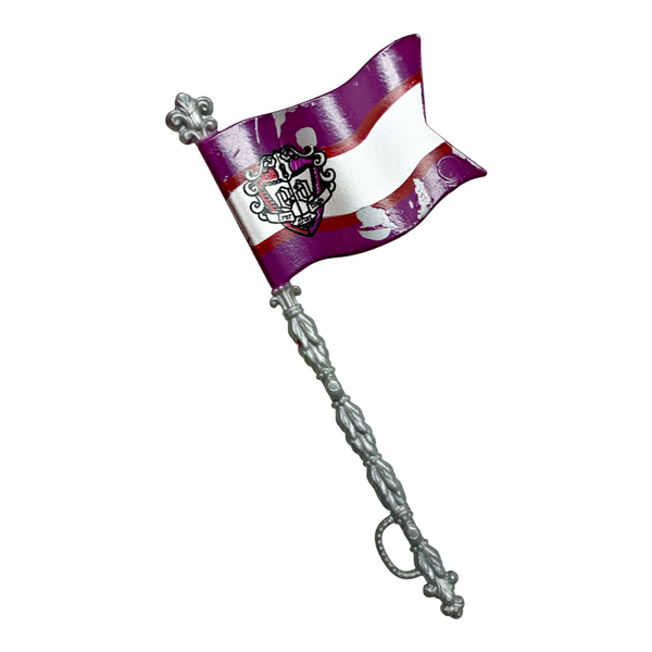 Ever After High Raven School Spirit Doll Replacement Purple & Silver Flag Accessory