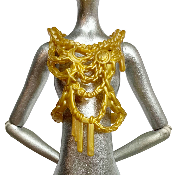Monster High Clawdeen Wolf Hauntlywood Mysteries Doll Replacement Gold Chestpiece