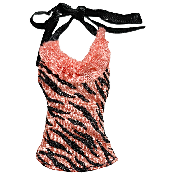 Monster High Clawdeen Wolf 1st Wave Style G1 Doll Replacement Orange & Black Halter Top Shirt