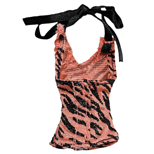 Monster High Clawdeen Wolf 1st Wave Style G1 Doll Replacement Orange & Black Halter Top Shirt