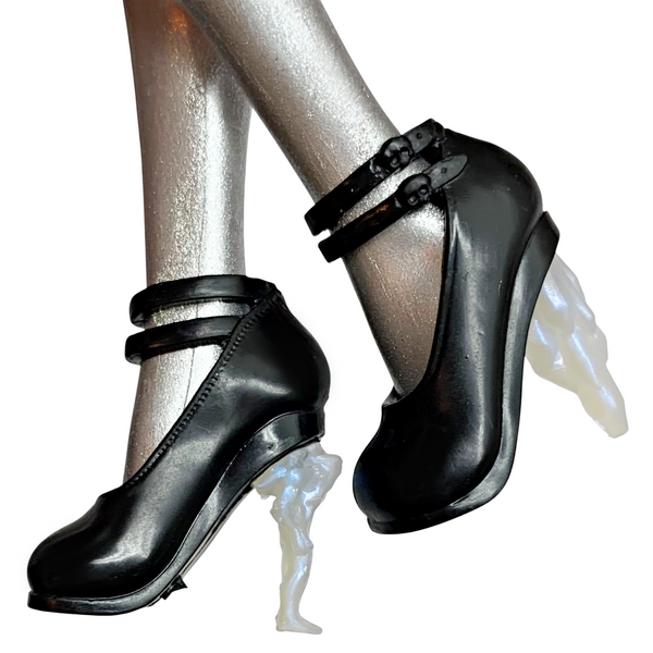Monster High Wednesday Addams Rave'n Wednesday Dance Doll Replacement Black Shoes