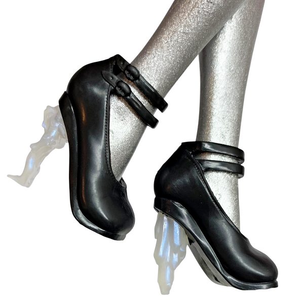 Monster High Wednesday Addams Rave'n Wednesday Dance Doll Replacement Black Shoes