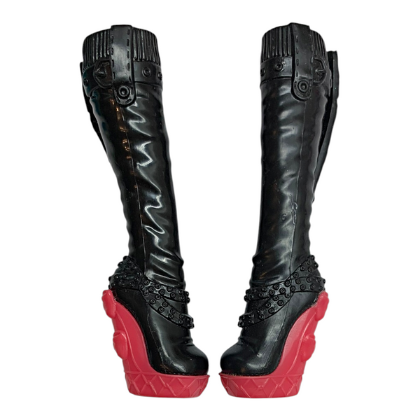 Monster High Meowlody Wheelin' Werecats Scooter Twins Doll Replacement Black & Red Shoes