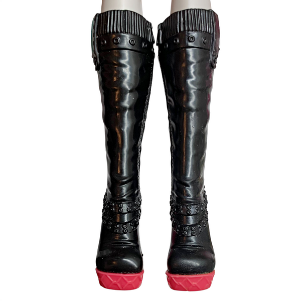 Monster High Meowlody Wheelin' Werecats Scooter Twins Doll Replacement Black & Red Shoes