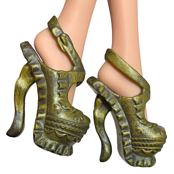 Ever After High Madeline Hatter Hat-Tastic Doll Replacement Bronze Shoes
