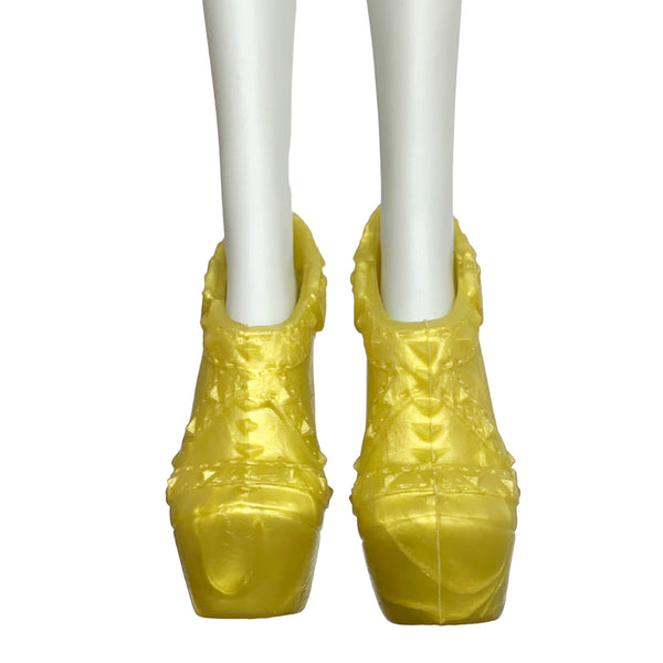 Monster High Ghouls Rule Clawdeen Wolf Doll Replacement Gold Boots Shoes