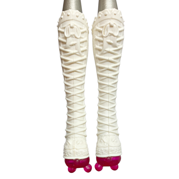 Monster High Honey Swamp Freak Du Chic Doll Replacement Tall White Boots Shoes