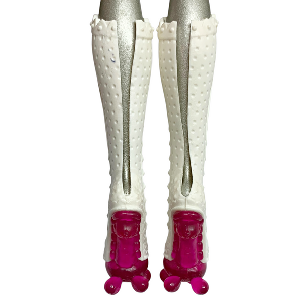 Monster High Honey Swamp Freak Du Chic Doll Replacement Tall White Boots Shoes