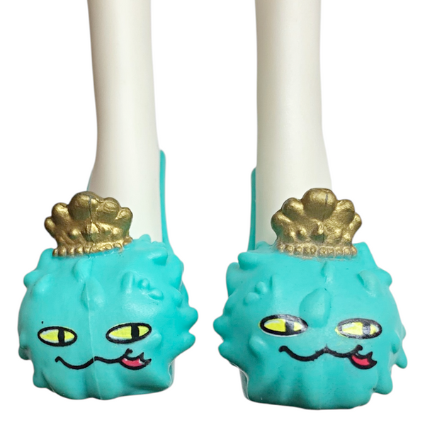 Monster High Cleo De Nile Dead Tired Sleepover Doll Replacement Shoes Teal Green Slippers