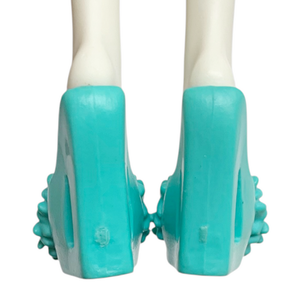 Monster High Cleo De Nile Dead Tired Sleepover Doll Replacement Shoes Teal Green Slippers
